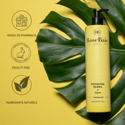 Shampoing Kératine et Coco RoseBaie Hydratation Cheveux Secs et Fragilisés