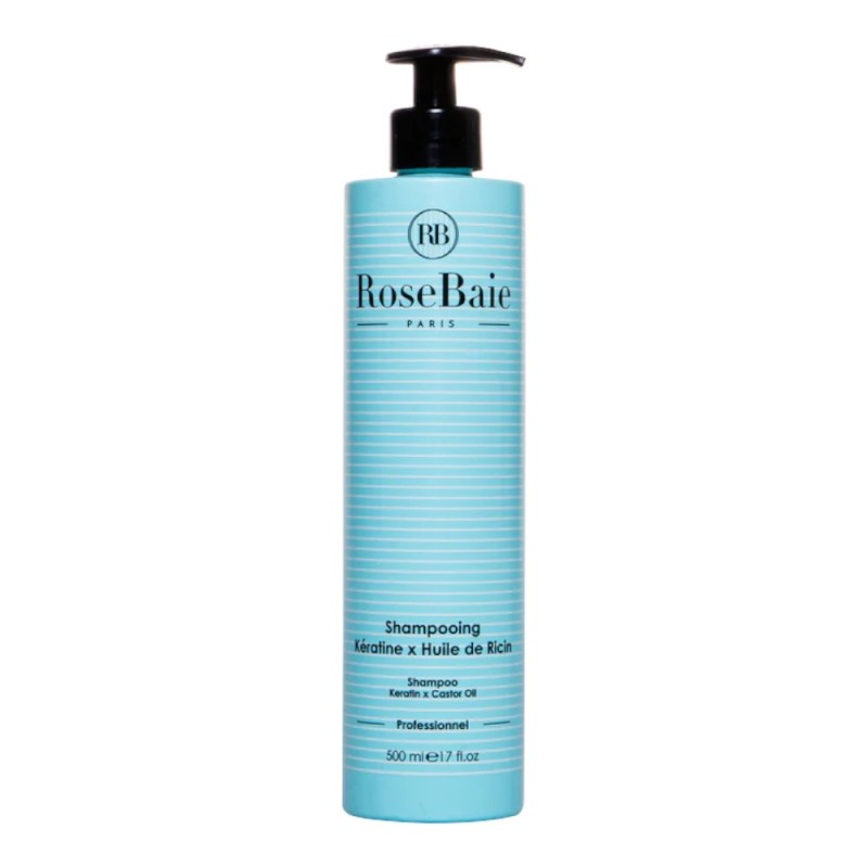 Shampoing Keratine et Huile de Ricin RoseBaie - Pousse Croissance Cheveux et Hydratation Shampoing Keratine et Huile de Ricin RoseBaie - Pousse Croissance Cheveux et Hydratation
