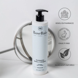 Shampoing Biotine et Collagène RoseBaie Volume et Cheveux Forts